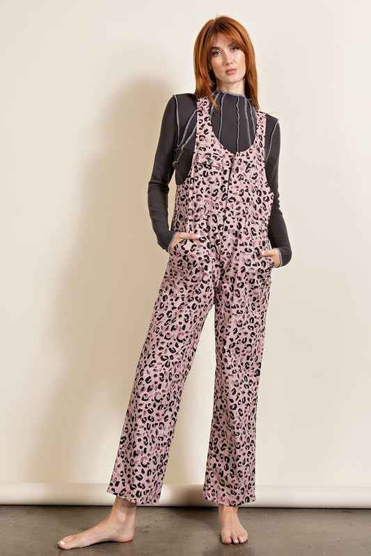 Animal/leopard Printed Jumpsuit