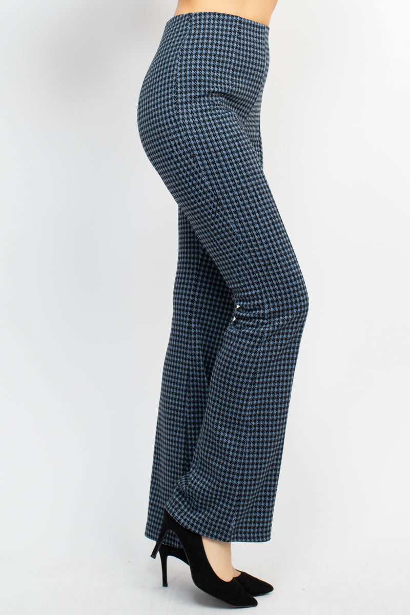 Plaid Bell Bottom Pants