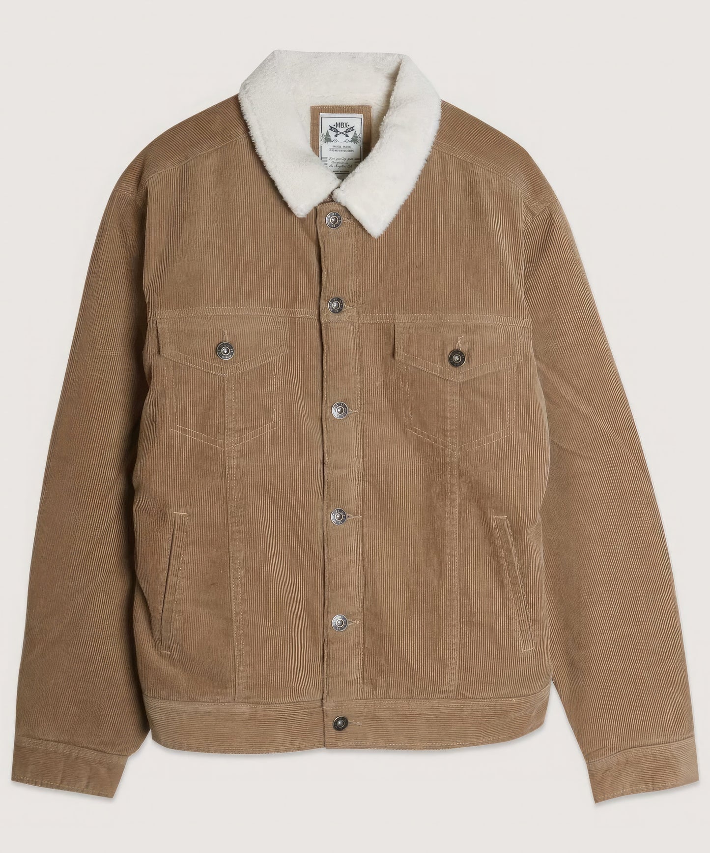 Casual Corduroy Lined Trucker Jacket